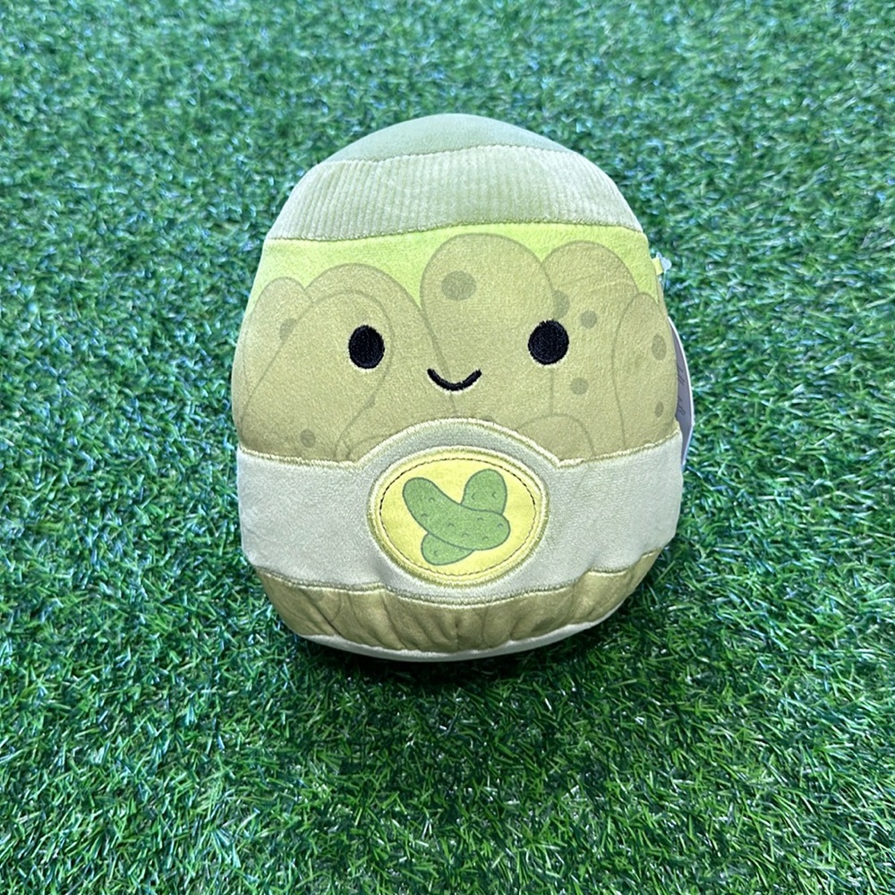 Squishmallow Food Zaid the Pickle Jar 7 Inch First to Market Soft Plush New